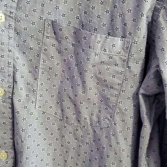 Banana Republic Soft Washed Standard Lavender Swiss Dot Button Down Shirt - Picture 3 of 12